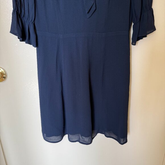 Reformation Cassie Navy Blue Neck Tie Mini Dress US 4 - Picture 4 of 7
